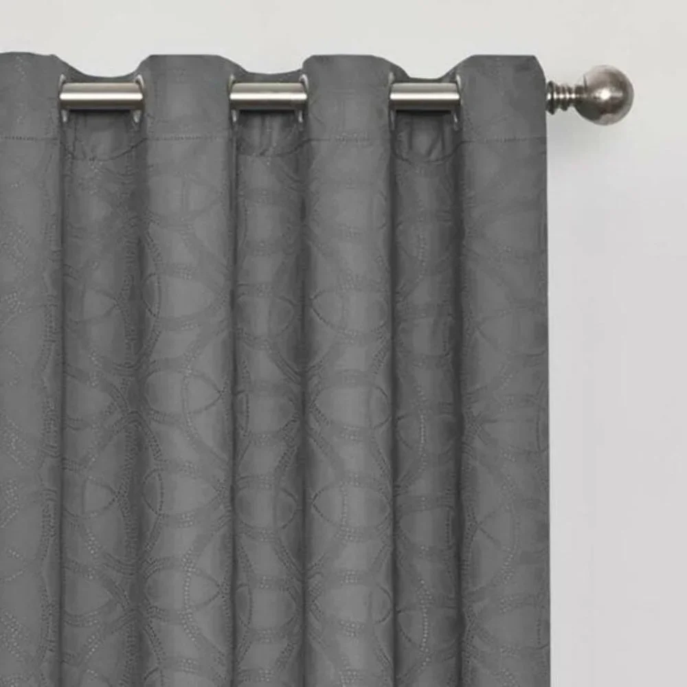 MERCURY ROW Shively Smoke Gray Blackout Curtain Panel Grommet 52 x 108 NEW NIP